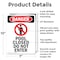 Signmission Pool Closed Do Not Enter Danger Sign, Aluminum, 7in W x 10in L, 2PK OS-2PACK-DS-A-710-V-1636 - alternate 5